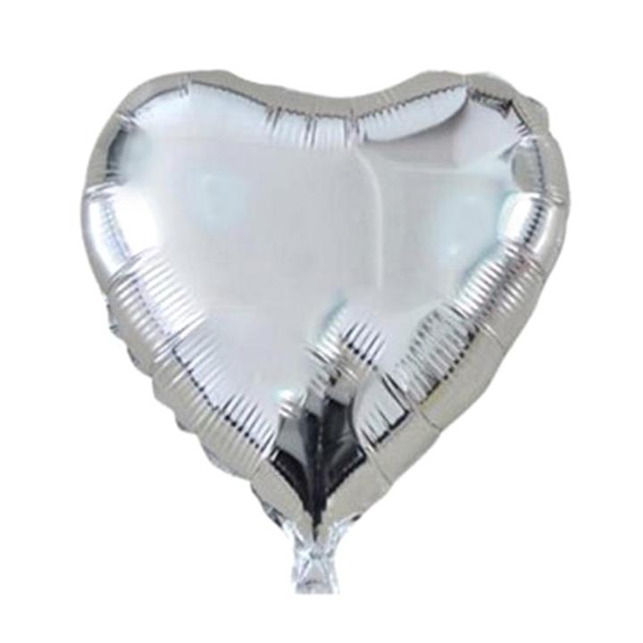 بادکنک فویلی مدل Silver Love مجموعه 10 عددی